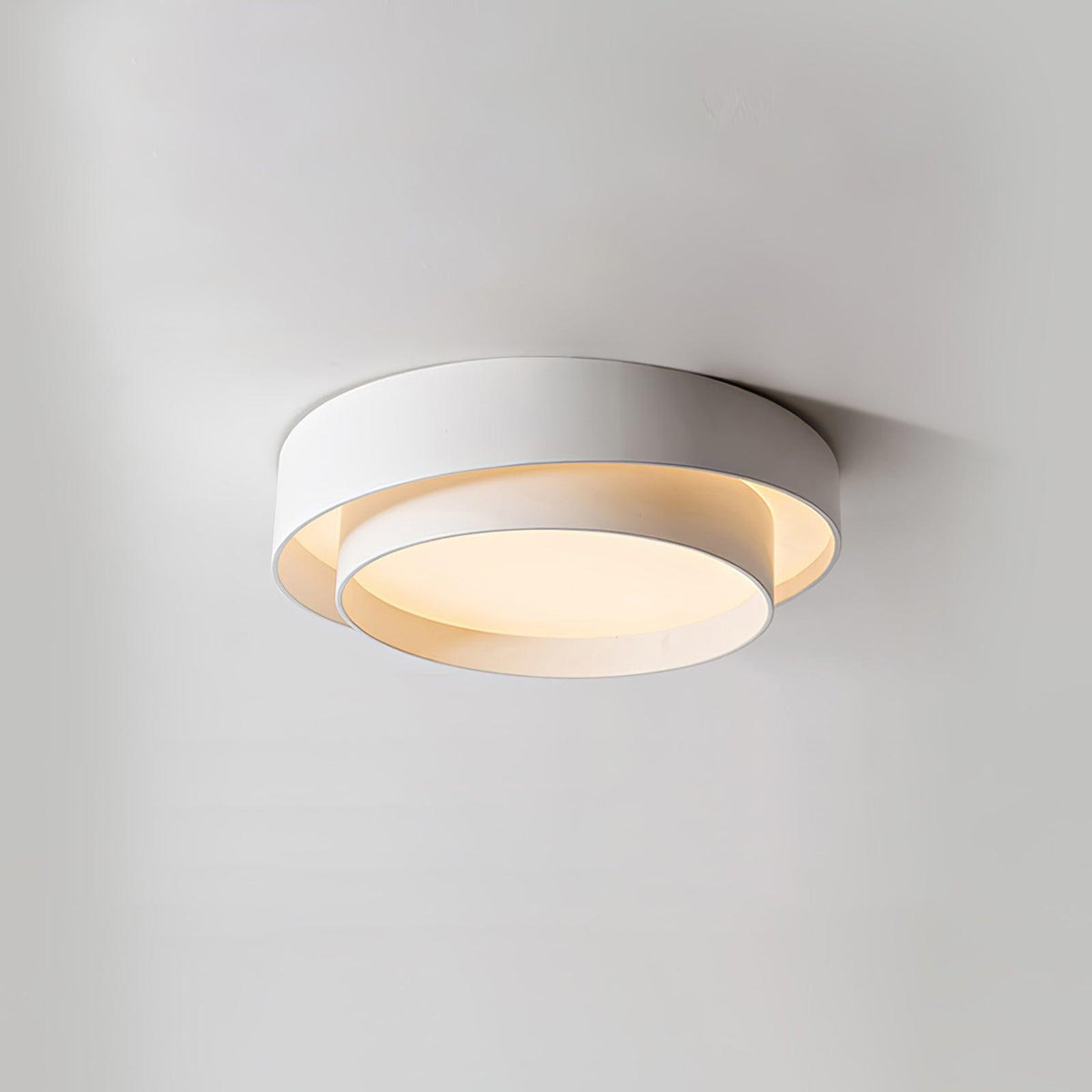 Kelvoy White Cylinder LED Ceiling Light Modern Round Light For Living Rooms
