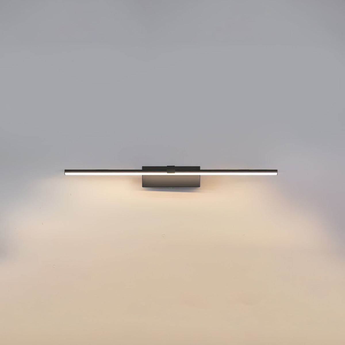Arlen Black Linear LED Mirror Light Slim Metal Wall Light For Vanity Areas