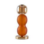 Solenne Amber Glass Table Lamp With Gold Base LED Accent Lamp For Sideboards