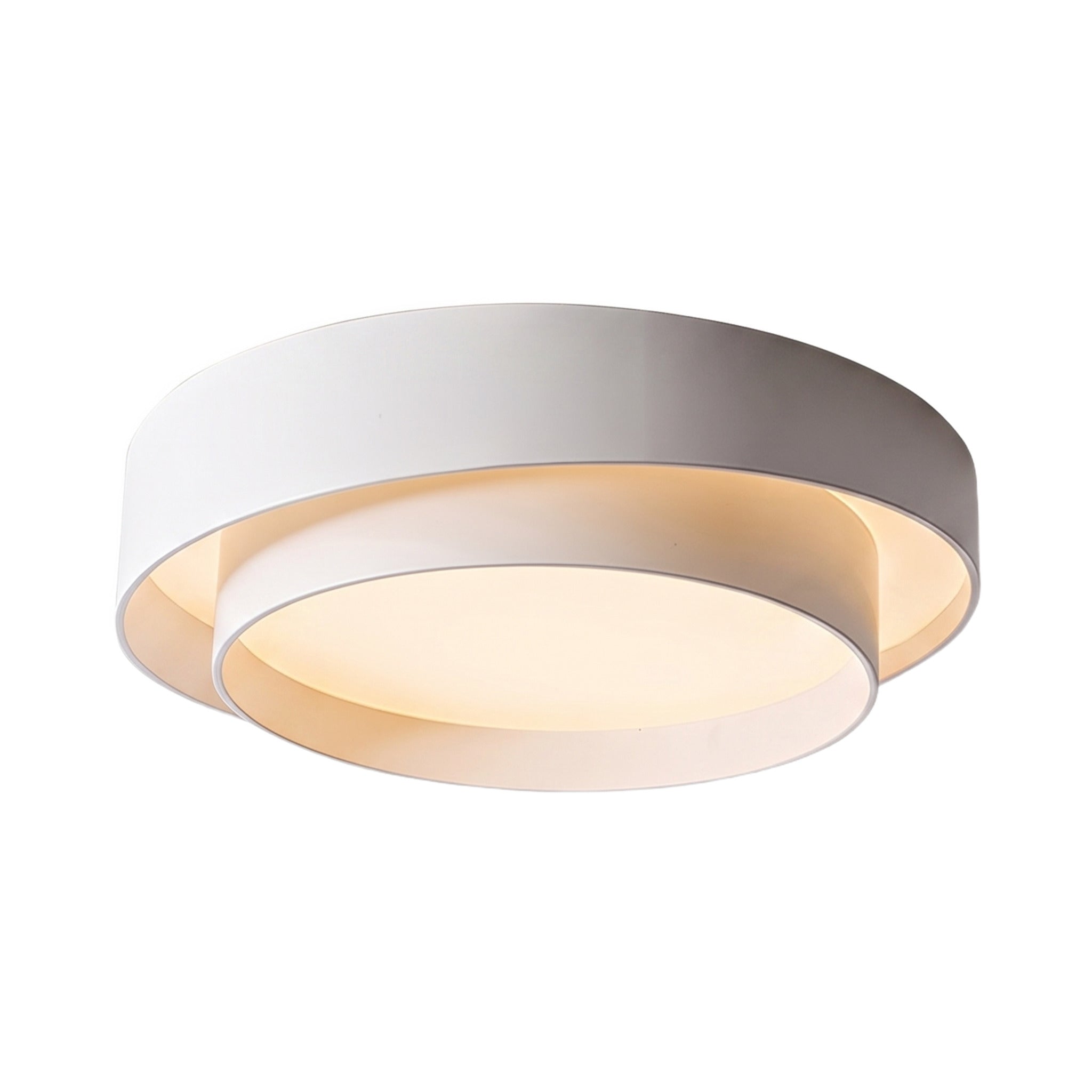 Kelvoy White Cylinder LED Ceiling Light Modern Round Light For Living Rooms