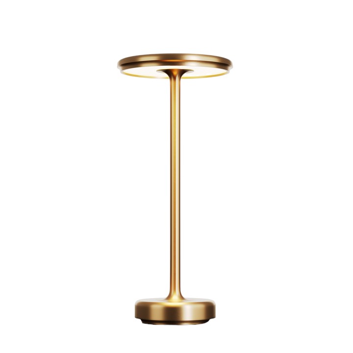 Halvo Gold Cordless Touch Table Lamp Dimmable Rechargeable Dining Table Light