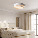 Kelvoy White Cylinder LED Ceiling Light Modern Round Light For Living Rooms