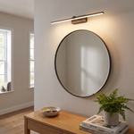 Arlen Black Linear LED Mirror Light Slim Metal Wall Light For Vanity Areas